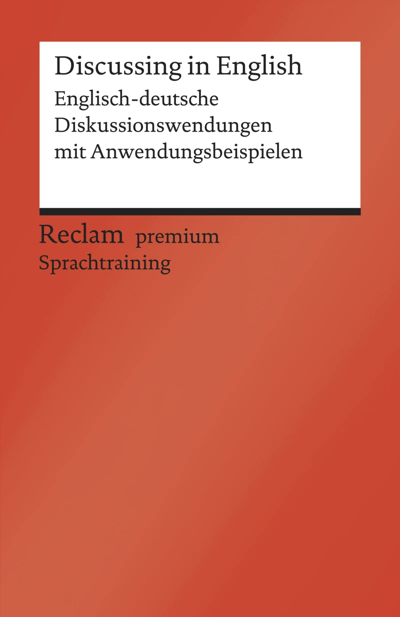 Portada: Discussing in English. Englisch-deutsche Diskussionswendungen mit Anwendungsbeispielen. B1–B2 (GER)