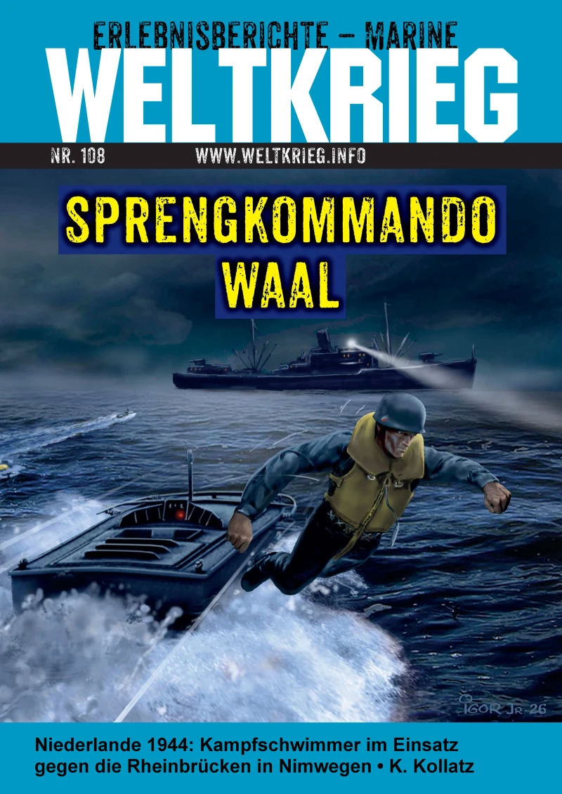 Portada: Sprengkommando Waal  (Weltkrieg Erlebnisberichte Marine Roman Heft Band 108)