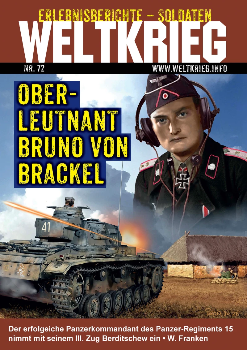 Portada: Oberleutnant Bruno Freiherr von Brackel (Weltkrieg Erlebnisberichte Soldaten, Heft Nr. 72)