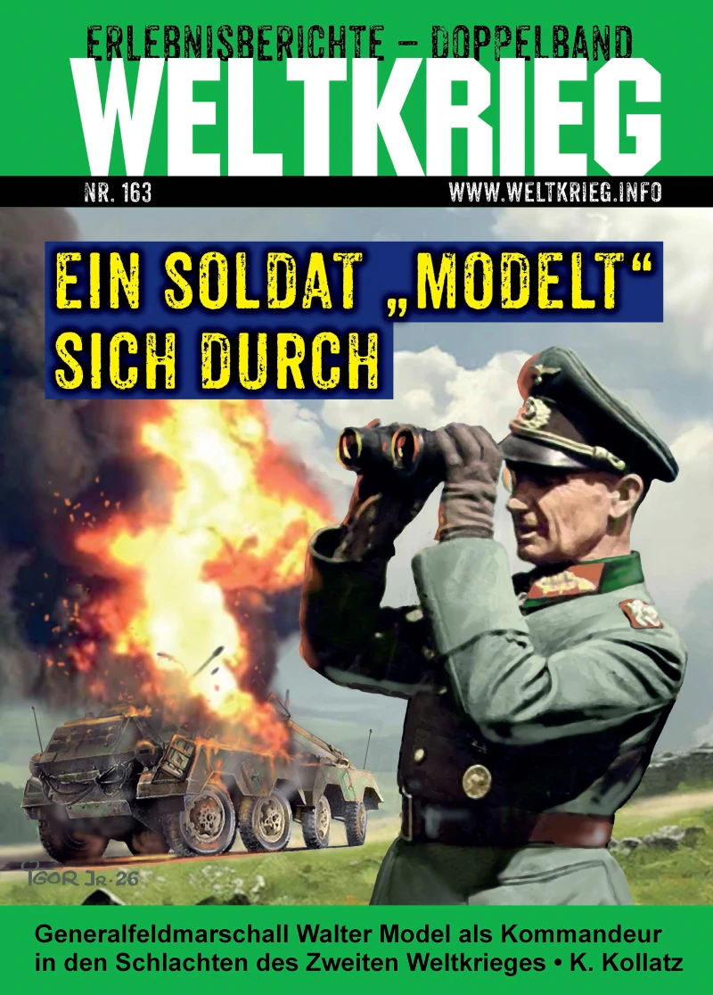 Portada: Ein Soldat „modelt“ sich durch (Weltkrieg Doppelband Heft 163)