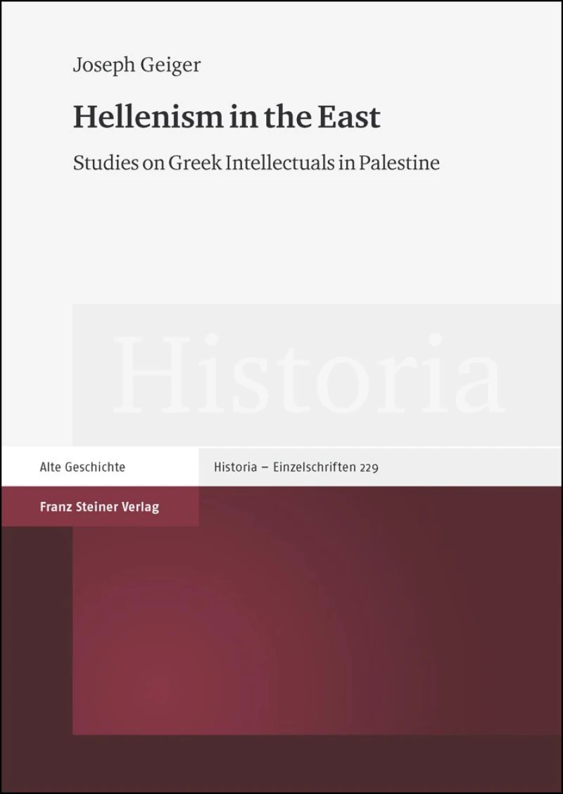 Portada: Hellenism in the East