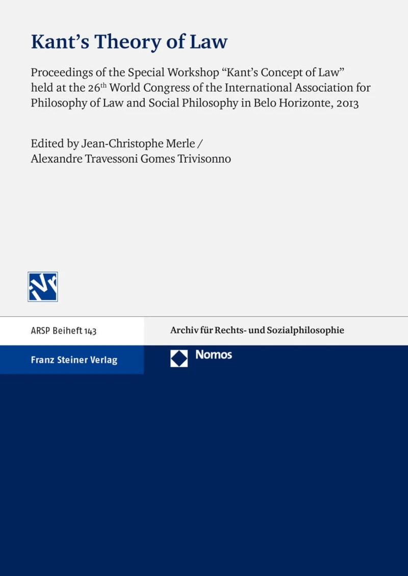 Portada: Kant's Theory of Law