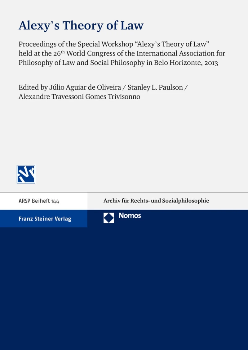 Portada: Alexy's Theory of Law