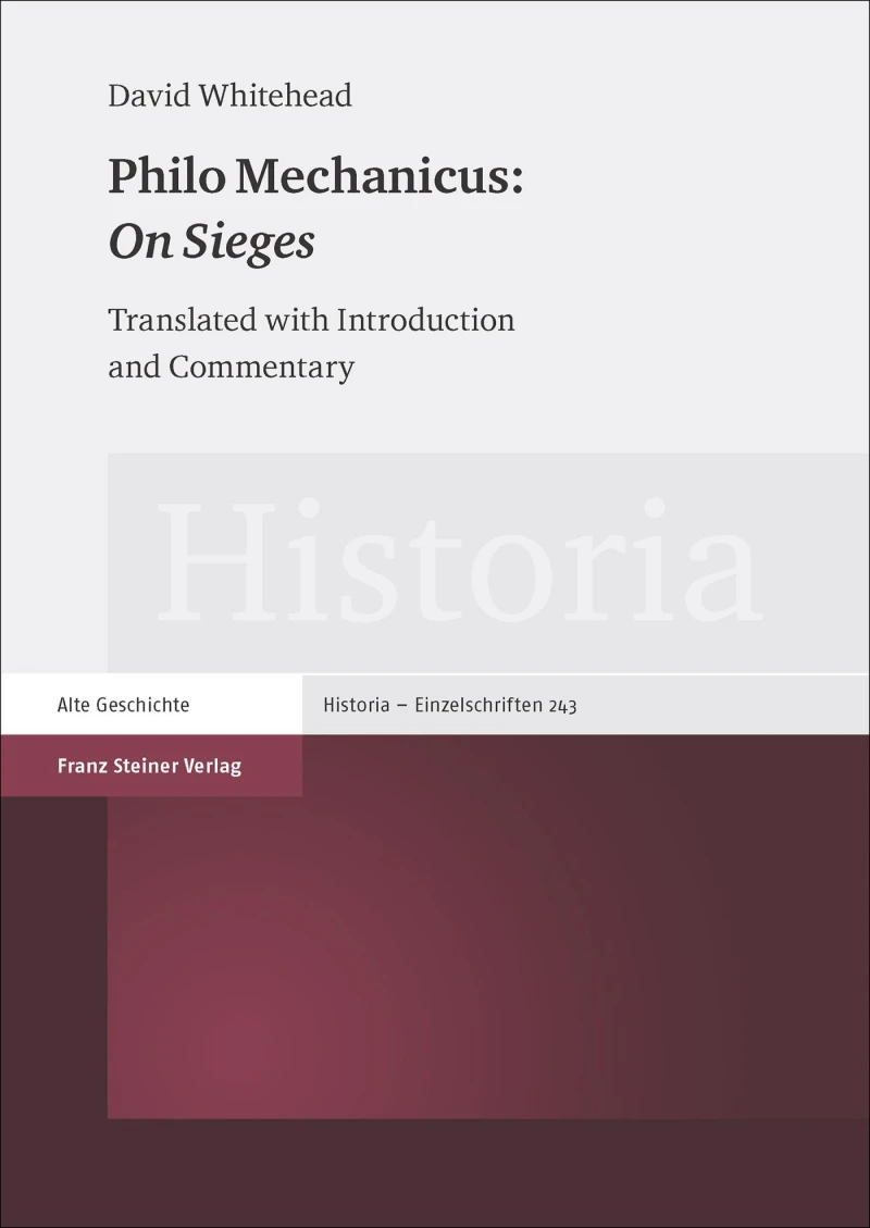 Portada: Philo Mechanicus: "On Sieges"
