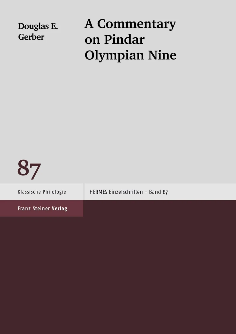 Portada: A Commentary on Pindar "Olympian" 9