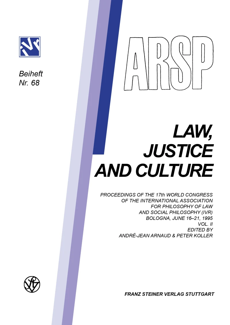 Portada: Challenges to Law at the End of the 20th Century: Law, Justice and Culture.