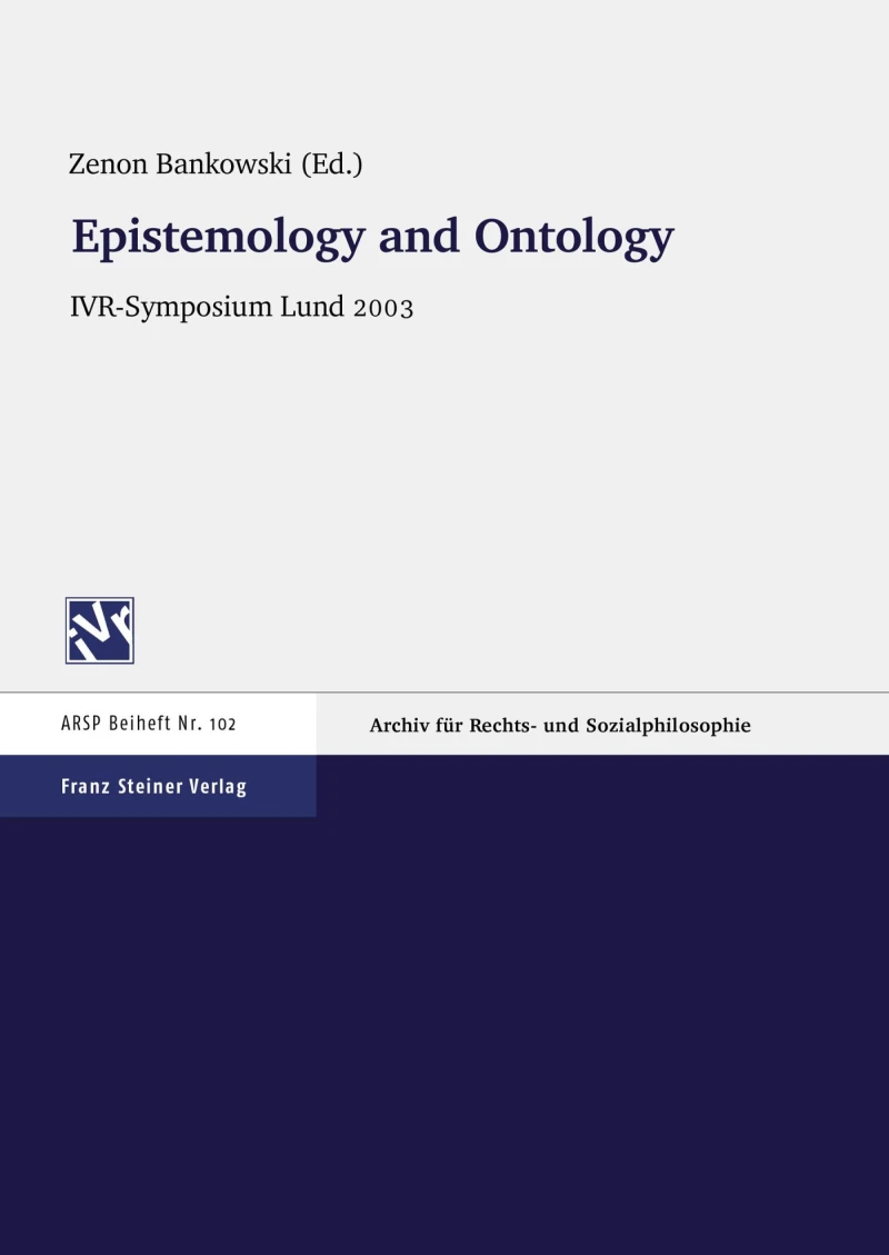 Portada: Epistemology and Ontology