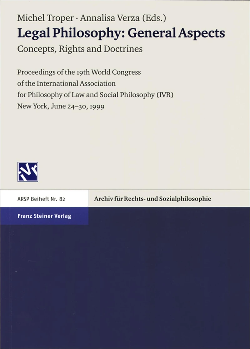 Portada: Legal Philosophy – General Aspects. Vol. 1: Concepts, Rights and Doctrines