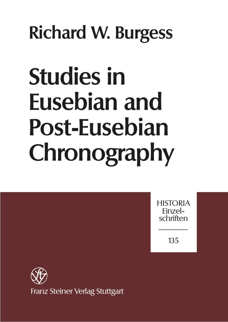 Portada: Studies in Eusebian and Post-Eusebian Chronography