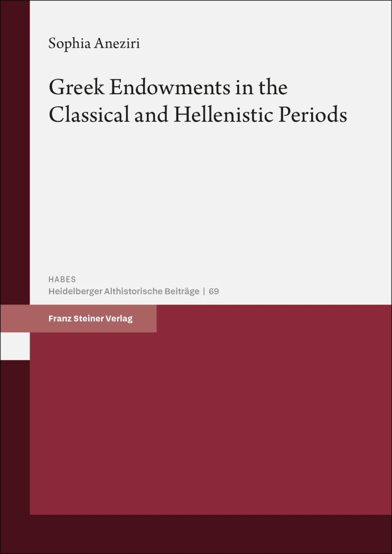 Portada: Greek Endowments in the Classical and Hellenistic Periods