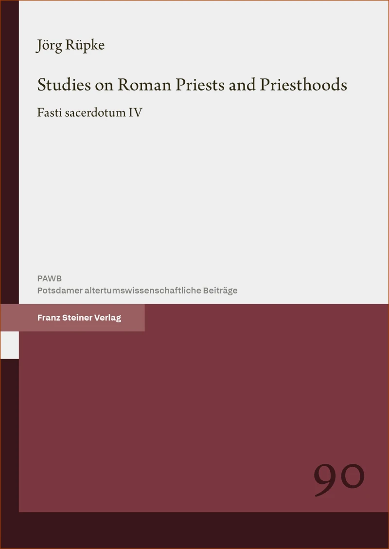 Portada: Studies on Roman Priests and Priesthoods