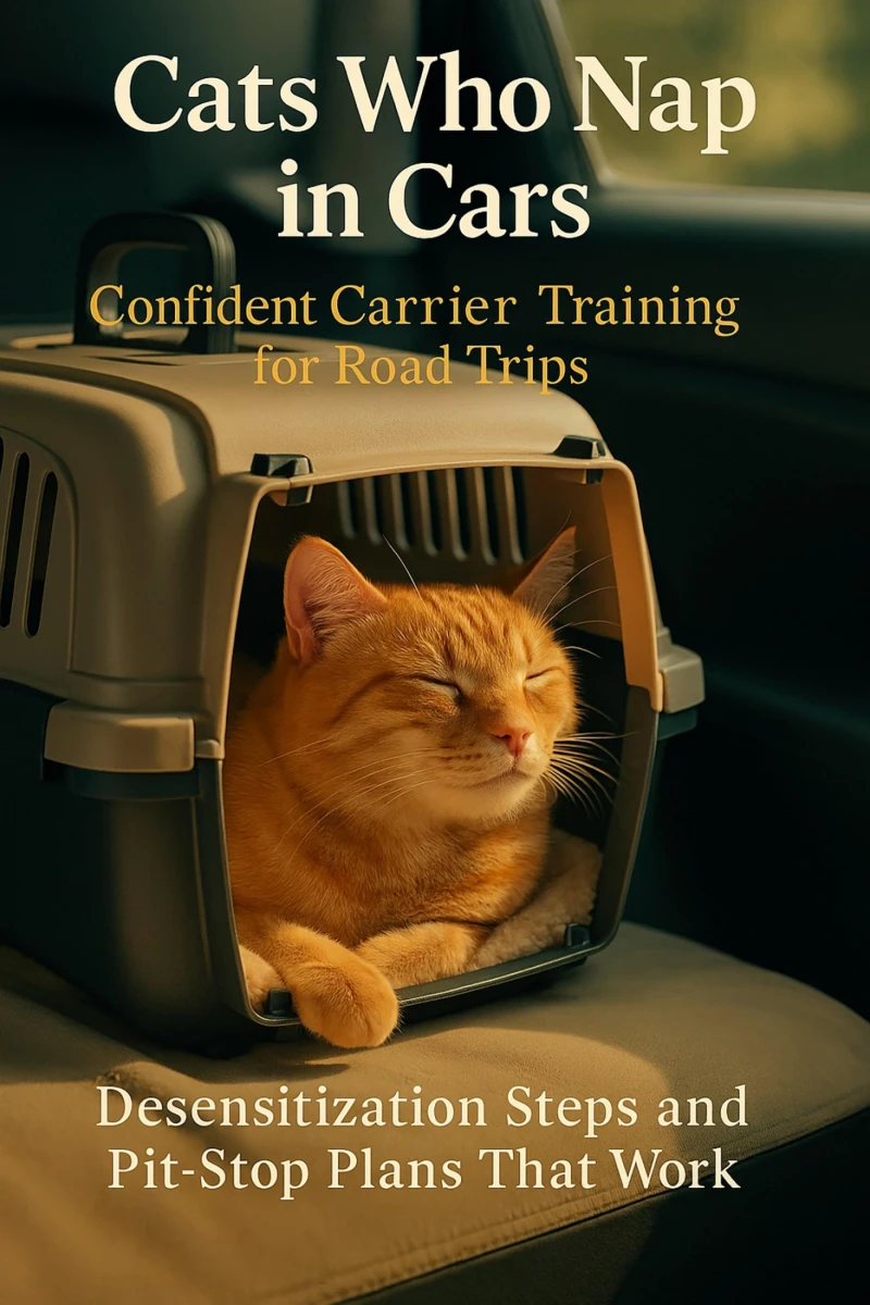 Portada: Cats Who Nap in Cars: Confident Carrier Training for Road Trips