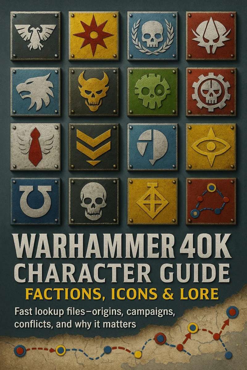 Portada: Warhammer 40K Character Guide: Factions, Icons & Lore