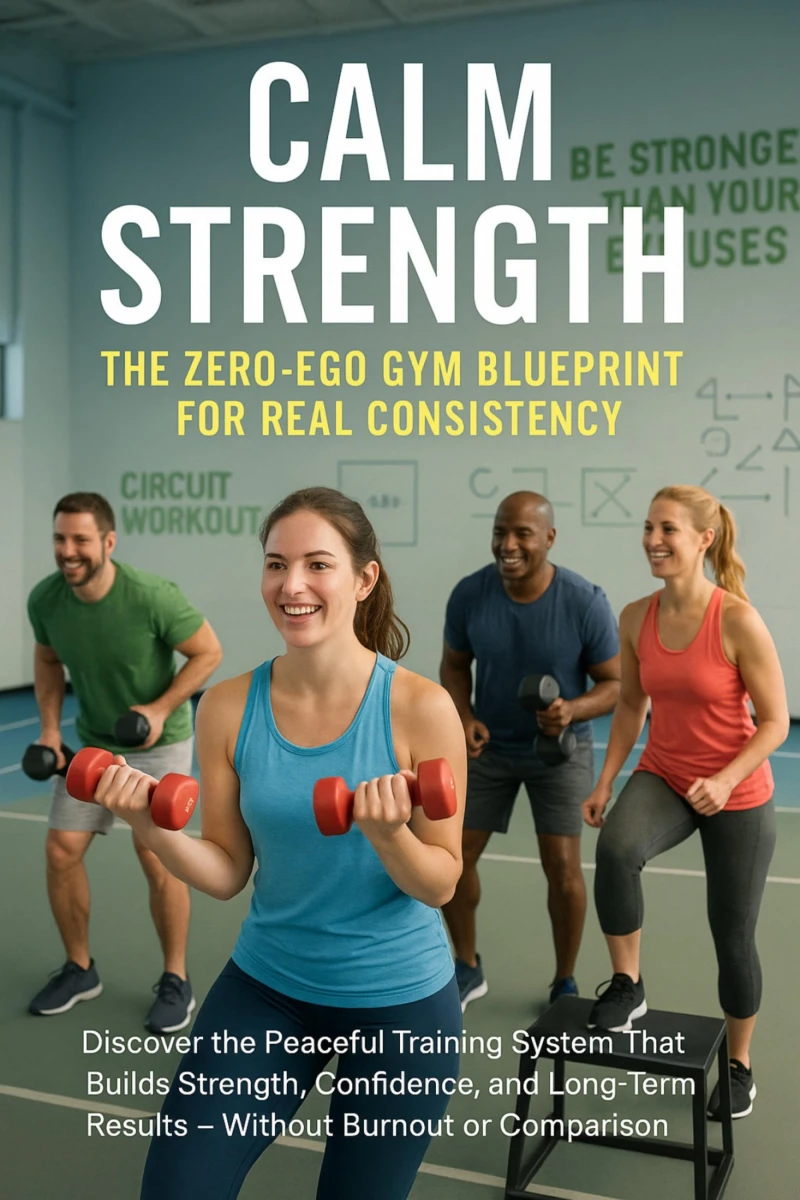Portada: Calm Strength: The Zero-Ego Gym Blueprint for Real Consistency