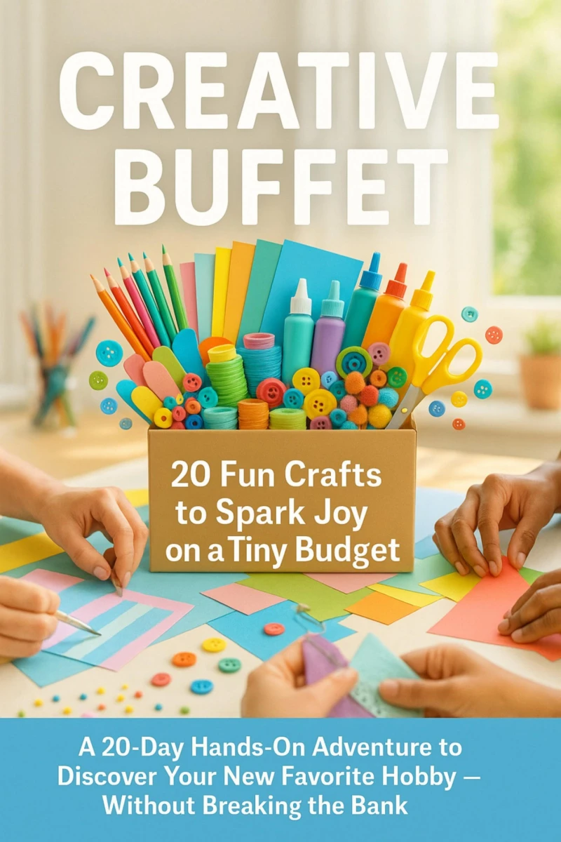 Portada: Creative Buffet: 20 Fun Crafts to Spark Joy on a Tiny Budget
