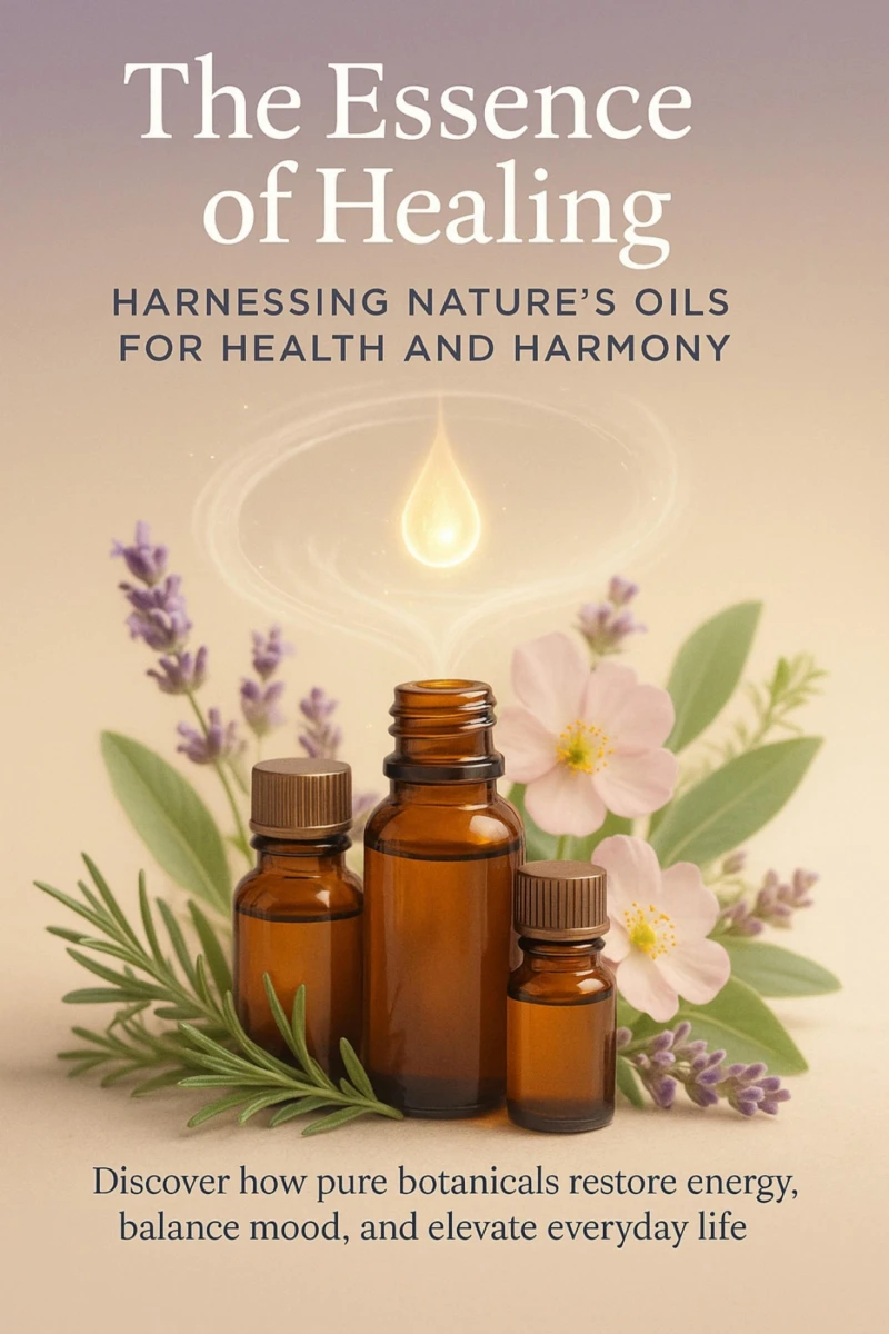 Portada: The Essence of Healing Harnessing Nature's Oils for Health and Harmony