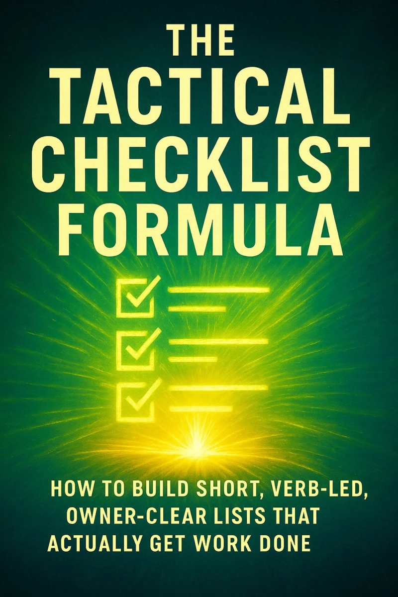 Portada: The Tactical Checklist Formula