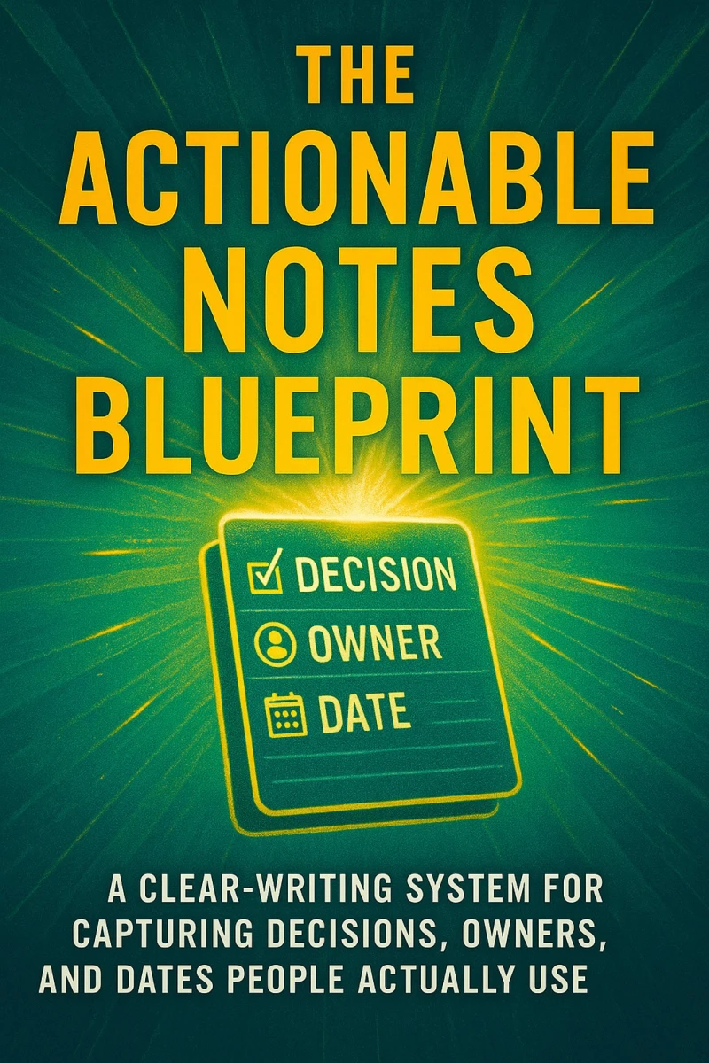 Portada: The Actionable Notes Blueprint