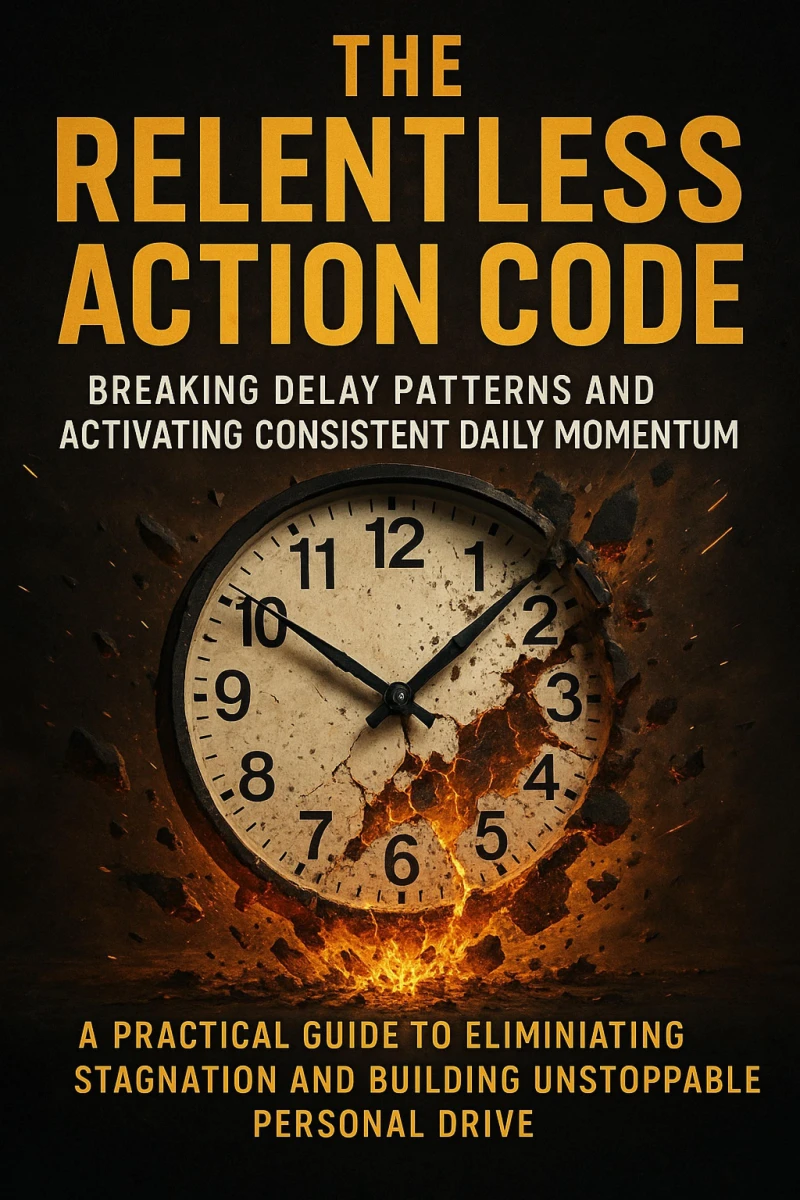 Portada: The Relentless Action Code: Breaking Delay Patterns and Activating Consistent Daily Momentum