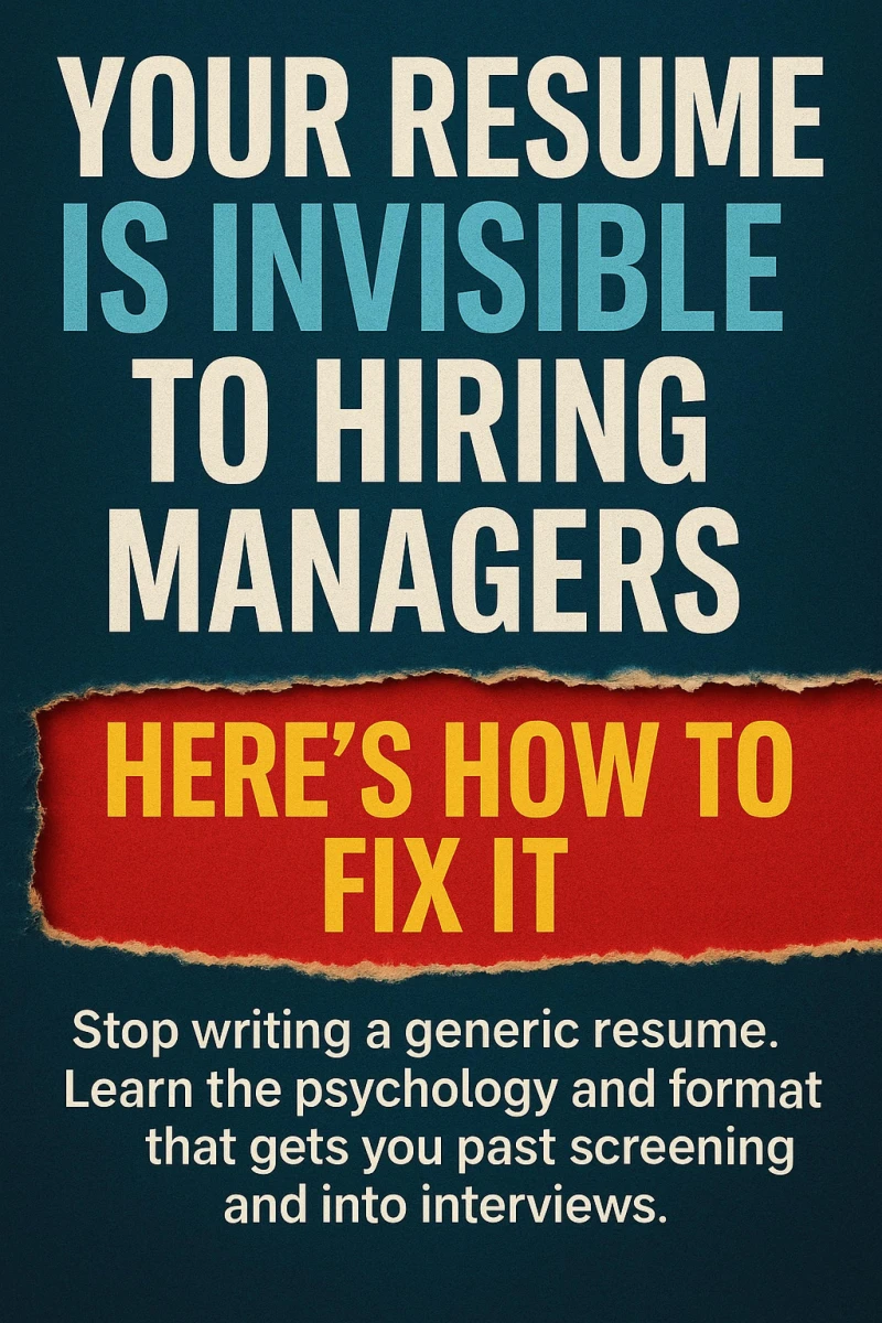 Portada: Your Resume Is Invisible to Hiring Managers Here's How to Fix It