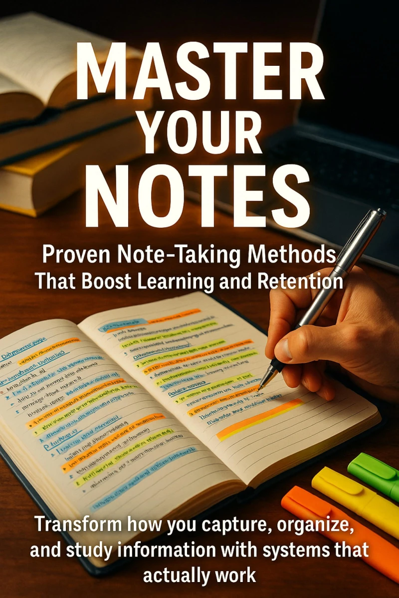 Portada: Master Your Notes: Proven Note-Taking Methods That Boost Learning and Retention