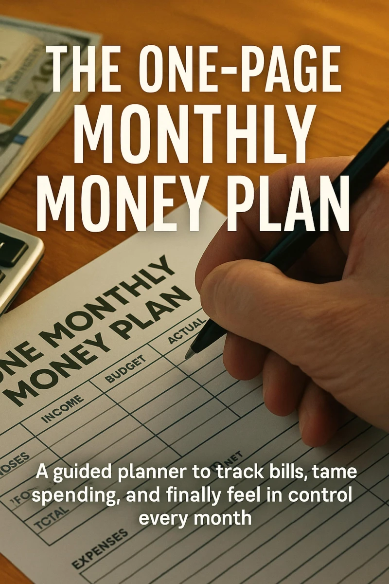 Portada: The One-Page Monthly Money Plan