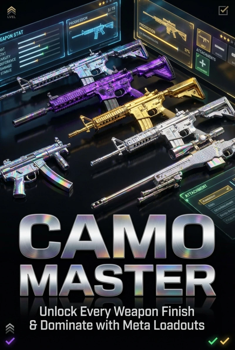 Portada: Camo Master: Unlock Every Weapon Finish & Dominate with Meta Loadouts