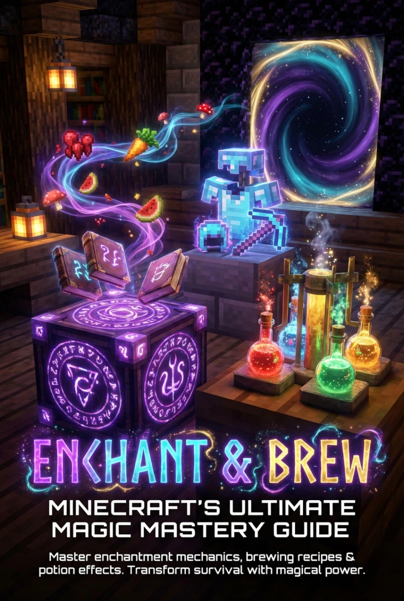 Portada: Enchant & Brew: Minecraft's Ultimate Magic Mastery Guide