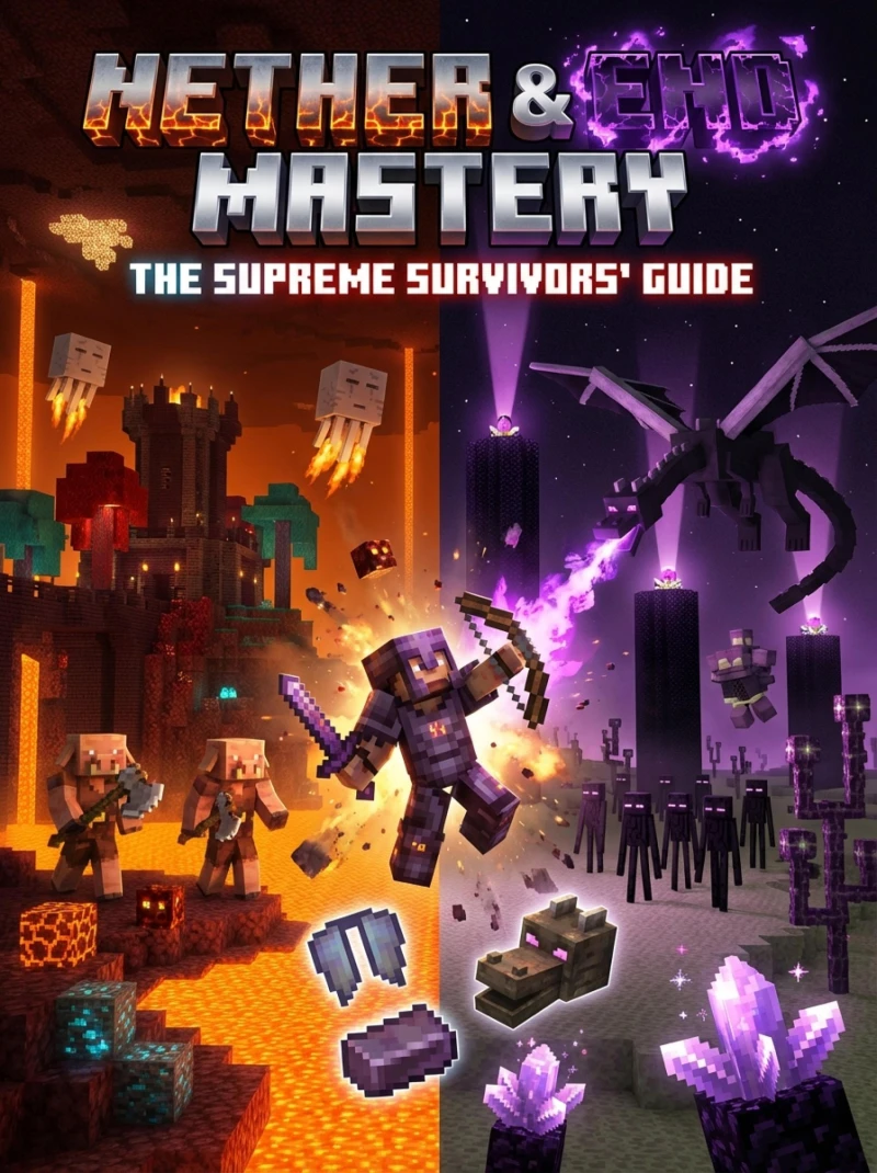 Portada: Nether & End Mastery: Survive Hostile Dimensions & Defeat Legendary Bosses