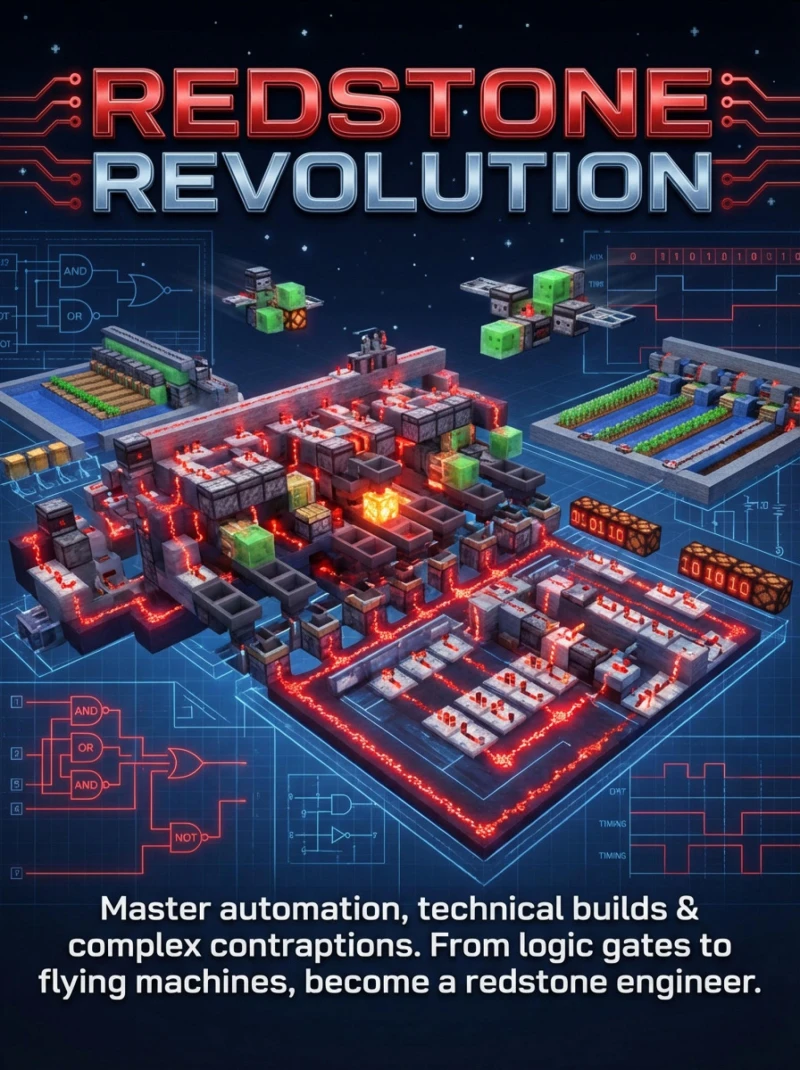 Portada: Redstone Revolution: Engineer Minecraft's Most Advanced Contraptions