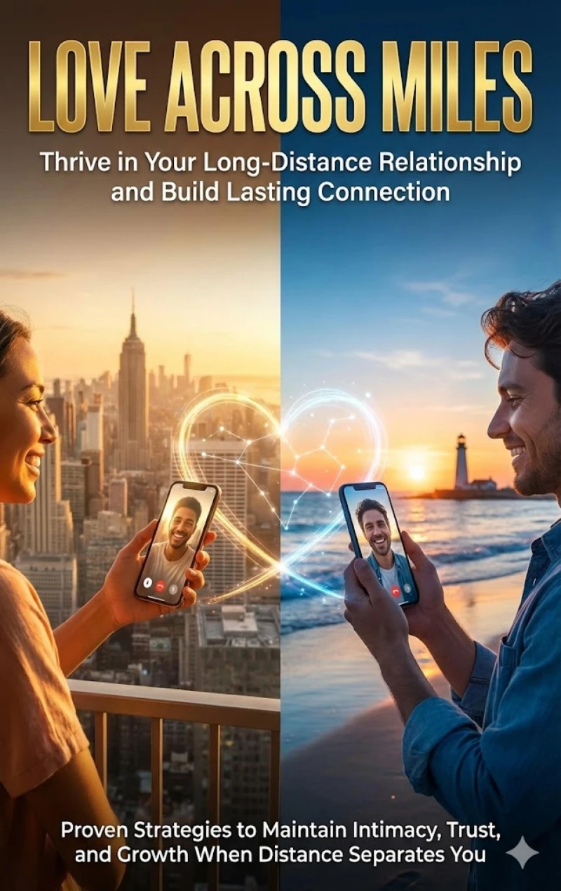Portada: Love Across Miles: Thrive in Your Long-Distance Relationship and Build Lasting Connection