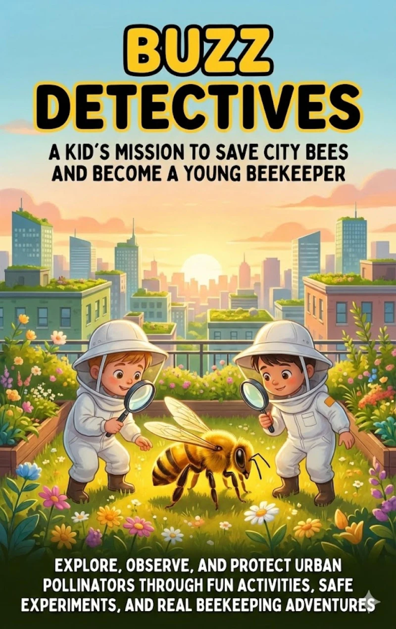 Portada: Buzz Detectives: A Kid's Mission to Save City Bees and Become a Young Beekeeper