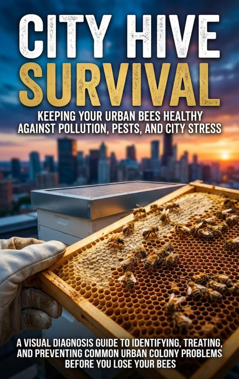 Portada: City Hive Survival: Keeping Your Urban Bees Healthy Against Pollution, Pests, and City Stress
