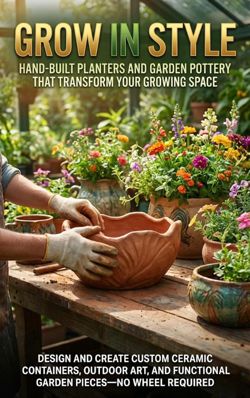 Portada: Grow in Style: Hand-Built Planters and Garden Pottery That Transform Your Growing Space