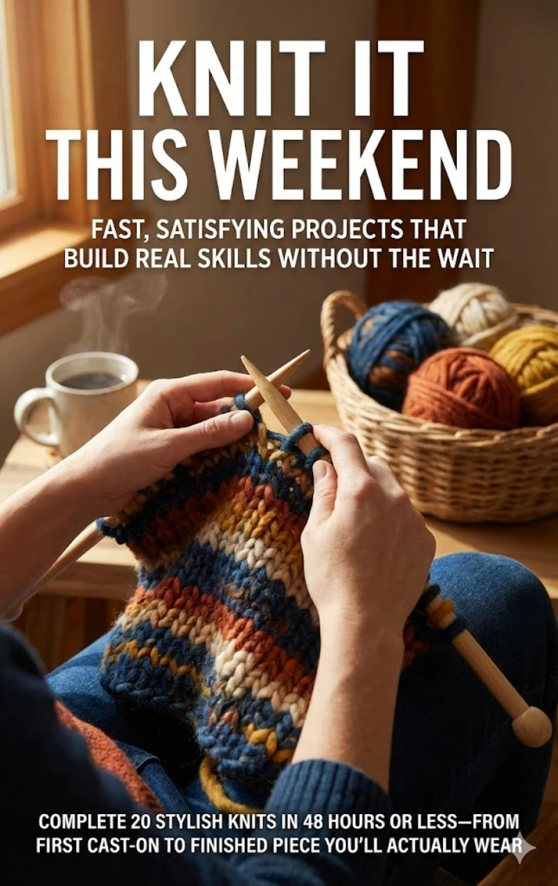 Portada: Knit It This Weekend: Fast, Satisfying Projects That Build Real Skills Without the Wait