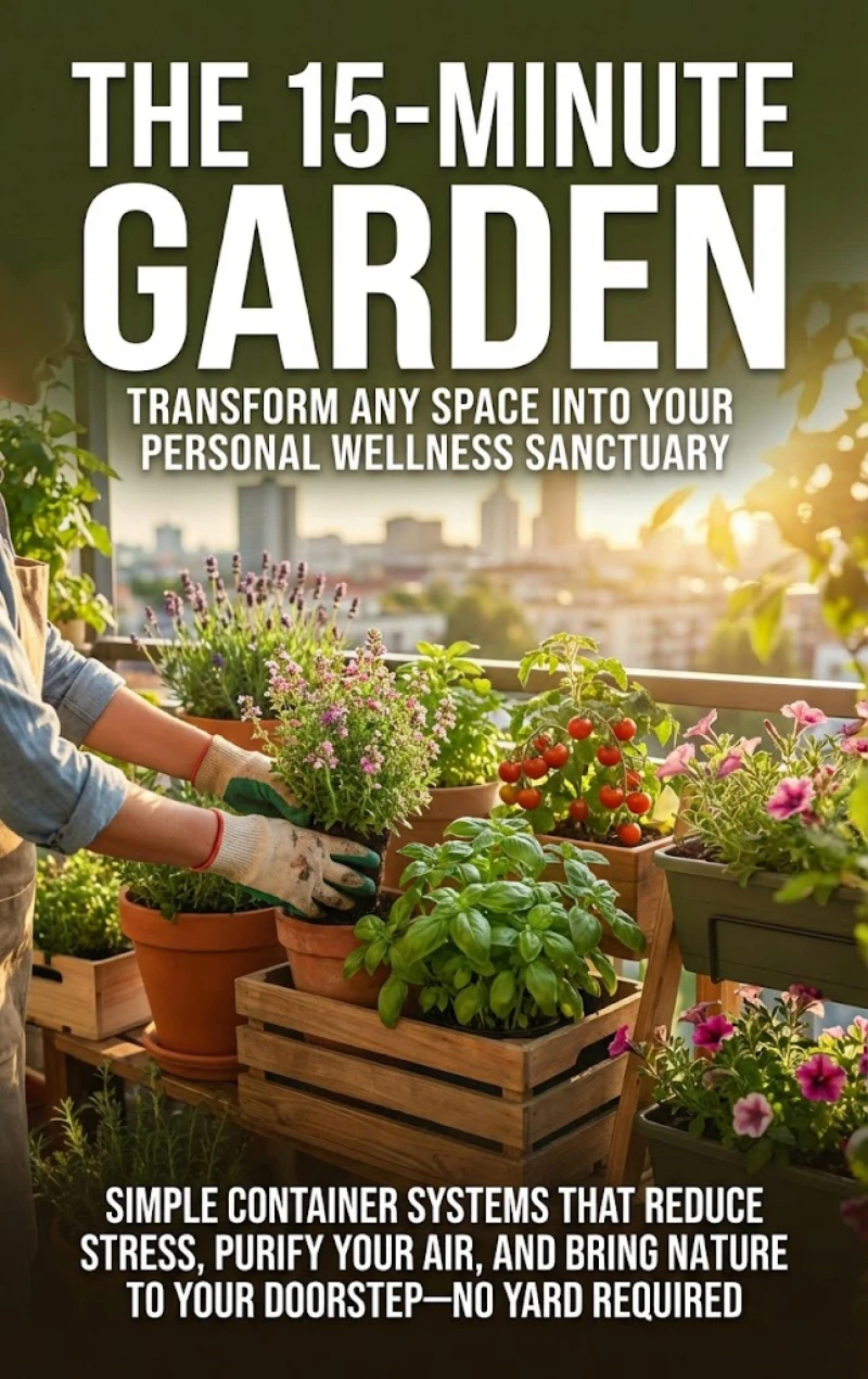Portada: The 15-Minute Garden: Transform Any Space Into Your Personal Wellness Sanctuary