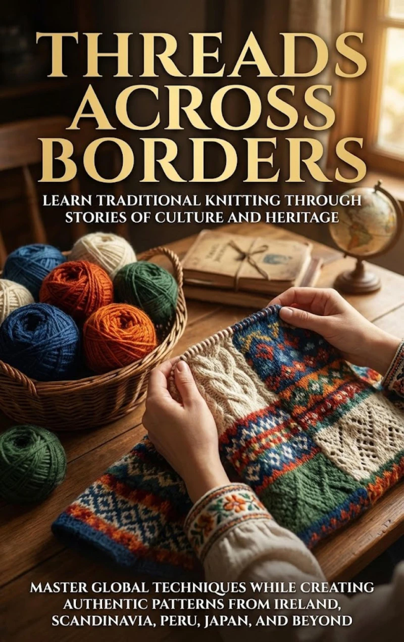 Portada: Threads Across Borders: Learn Traditional Knitting Through Stories of Culture and Heritage