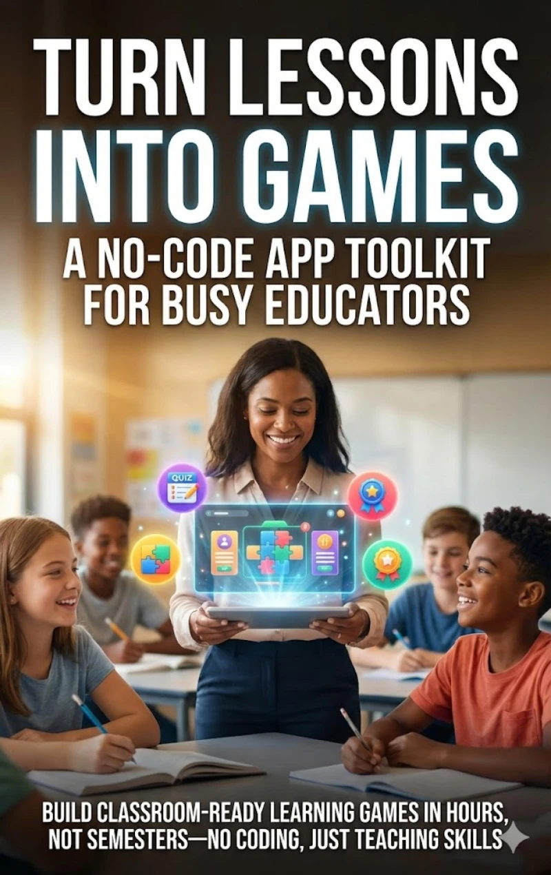 Portada: Turn Lessons Into Games: A No-Code App Toolkit for Busy Educators