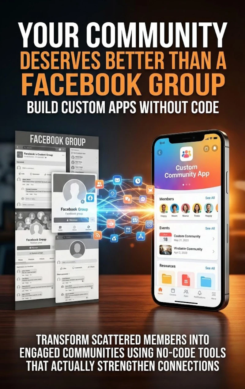 Portada: Your Community Deserves Better Than a Facebook Group: Build Custom Apps Without Code