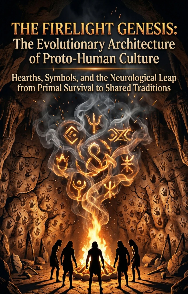 Portada: The Firelight Genesis: The Evolutionary Architecture of Proto-Human Culture