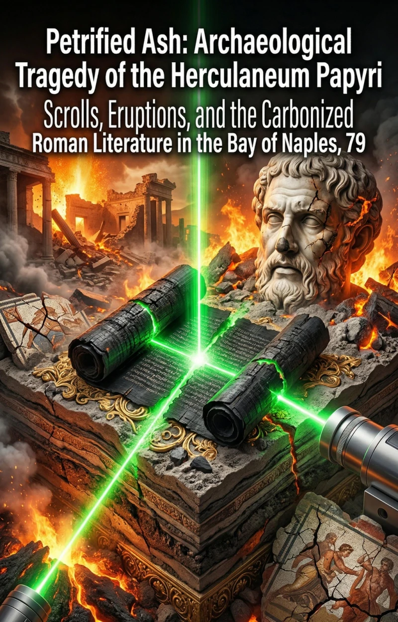 Portada: Petrified Ash: Archaeological Tragedy of the Herculaneum Papyri