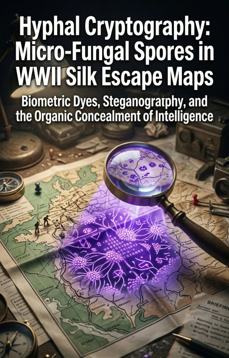 Portada: Hyphal Cryptography: Micro-Fungal Spores in WWII Silk Escape Maps