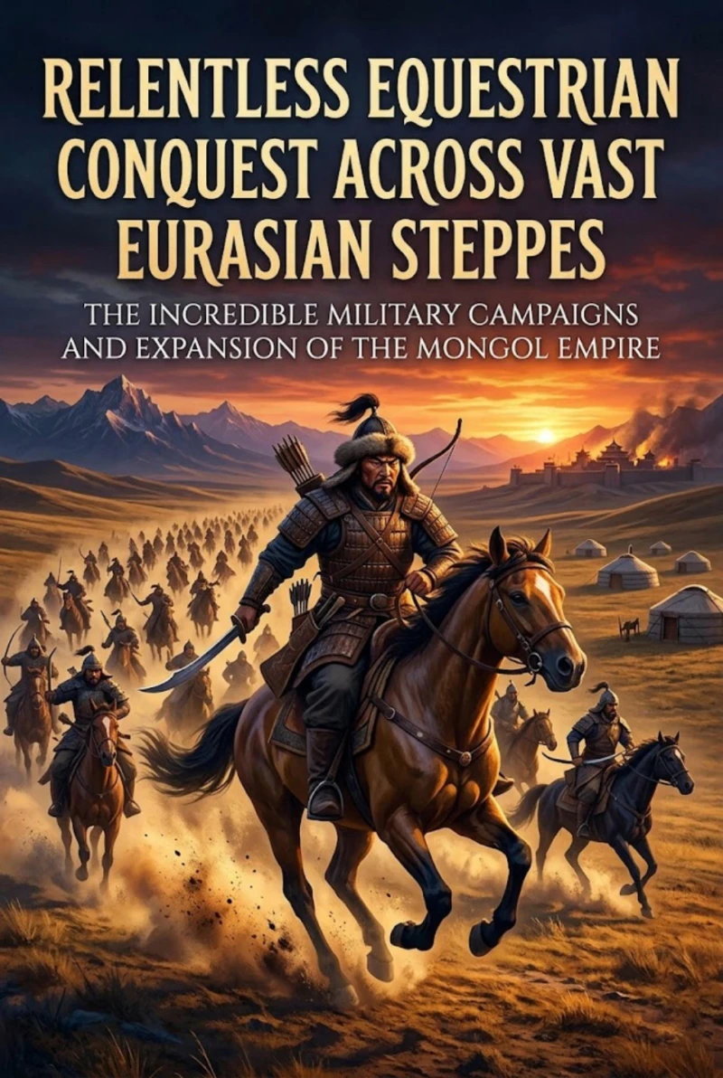 Portada: Relentless Equestrian Conquest Across Vast Eurasian Steppes
