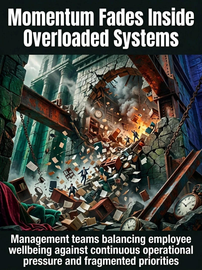 Portada: Momentum Fades Inside Overloaded Systems