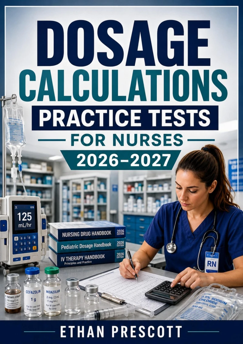 Portada: Dosage Calculations Practice Tests for Nurses 2026–2027