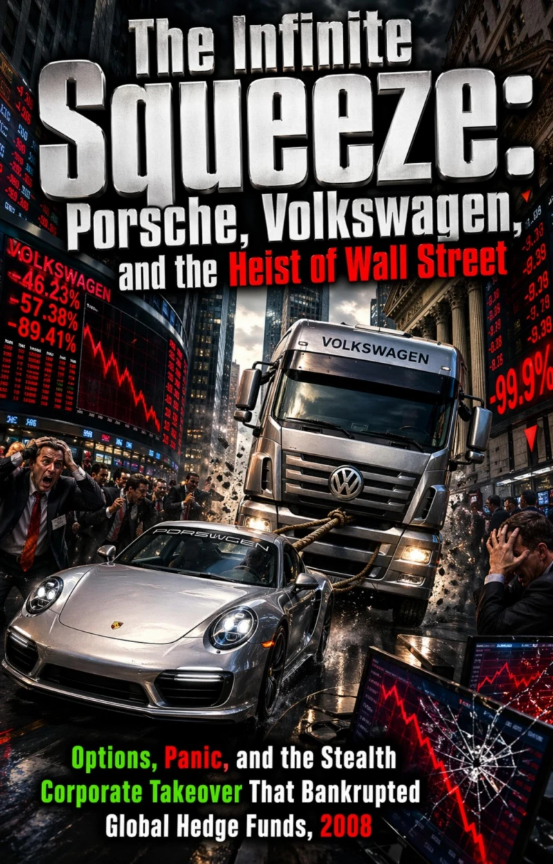 Portada: The Infinite Squeeze: Porsche, Volkswagen, and the Heist of Wall Street