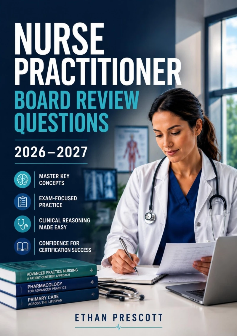 Portada: Nurse Practitioner Board Review Questions 2026–2027