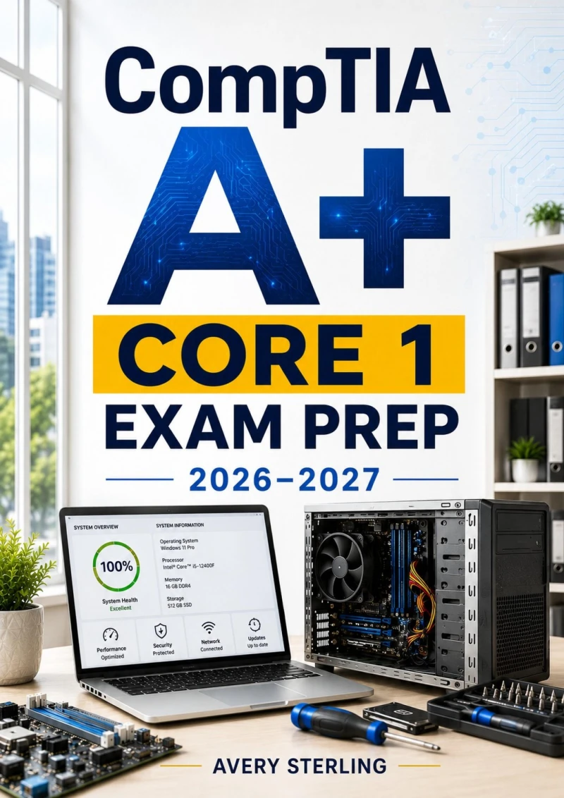 Portada: CompTIA A+ Core 1 Exam Prep 2026–2027