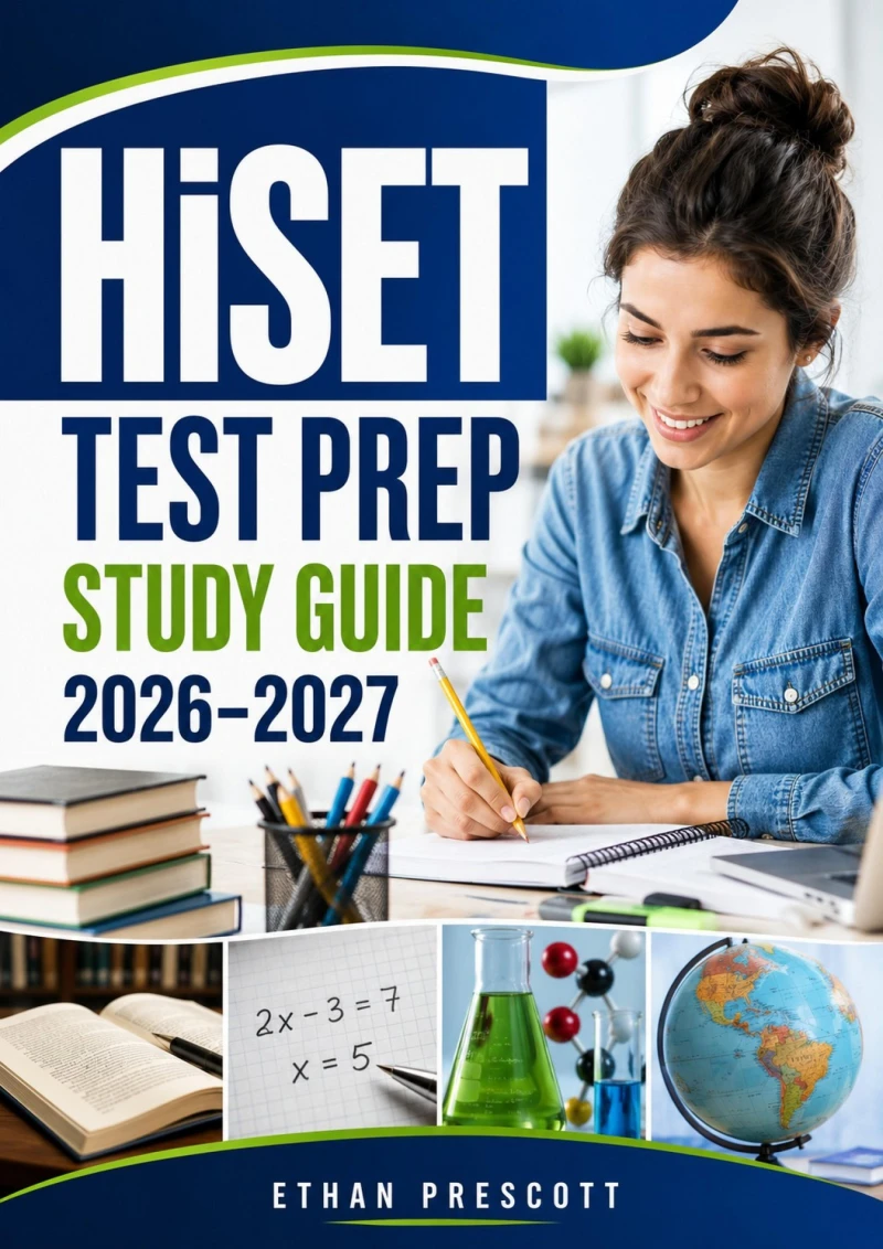 Portada: HiSET Test Prep Study Guide 2026–2027