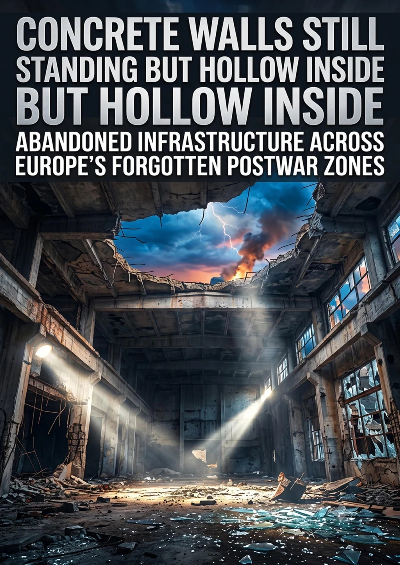 Portada: Concrete walls still standing but hollow inside